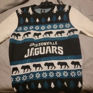 NFL Jacksonville Jaguars Black and Teal Sweater